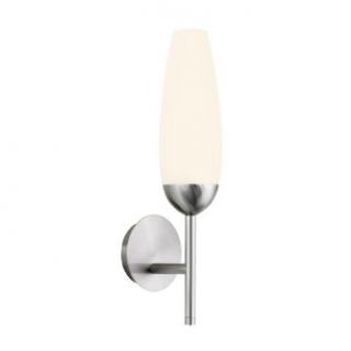 Sonneman 4810.13 Single Light 21" Up Lighting Wallchiere Style Wall Sconce with Etched Glass Shad, Satin Nickel    