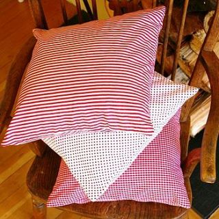 gingham, stripes and dots cushion covers by the fairground