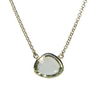 cressida necklace green amethyst silver by flora bee