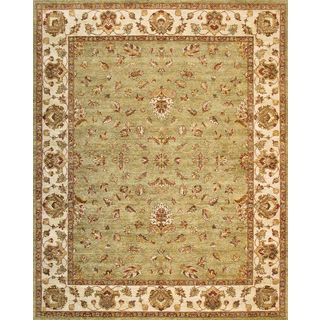 Hand knotted Ziegler Beige Brown Vegetable Dyes Wool Rug (8 X 10)