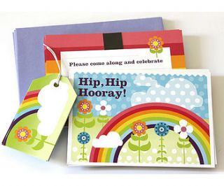 rainbow girl party invitation set of 10 by jane loves