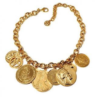 Ben Amun "Gypsy Rhapsody" Goldtone Coin Design 16" Dangle Necklace