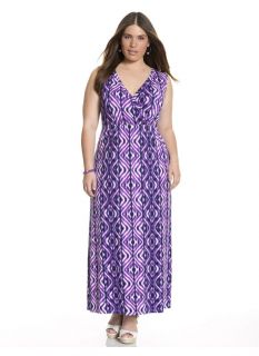 Lane Bryant Plus Size Striped keyhole maxi dress     Womens Size 14/16, Violet