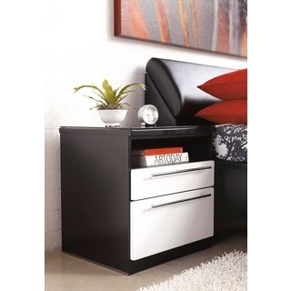 Signature Design By Ashley Signature Designs By Ashley Piroska Black/ White 2 drawer Nightstand Black Size 2 drawer
