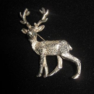vintage scottish stag brooch by maison ami