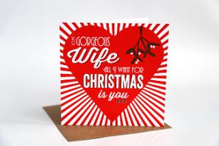 wife christmas card by allihopa