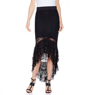 Timeless by Naeem Khan Hi Low Crochet Skirt