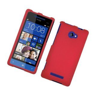 Faceplate Hard Plastic Protector Snap On Cover Case HTC Windows Phone 8X Zenith 6990, Red Texture Cell Phones & Accessories