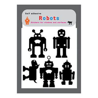 pack of robot wall stickers by lauren moriarty & co