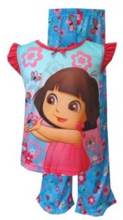 Nickelodeon Dora The Explorer Butterflies Toddler Pajamas for girls (4T) Clothing