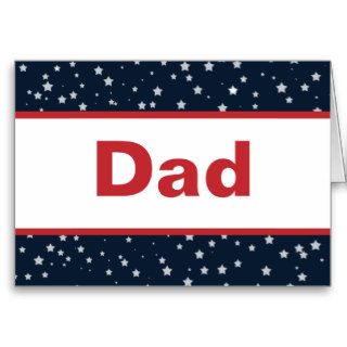 Blue, Red and White Father's Day Card