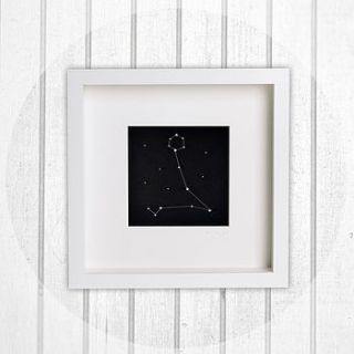 pisces framed constellation artwork by starology