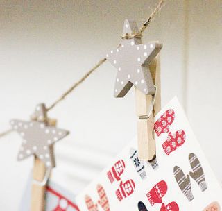 festive star garland by little pieces