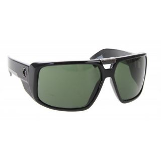 Spy Touring Sunglasses Black Shiny/Grey Green Lens