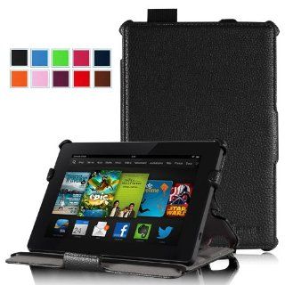 Fintie All New Kindle Fire HDX 7" Folio Hardback Case Cover with Auto Wake / Sleep Feature   Black (will only fit Kindle Fire HDX 7" 2013 Model) Electronics