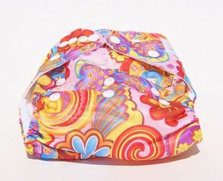 rainbow print reusable nappy by patoo