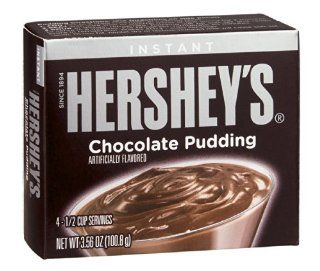 Hershey's Instant Pudding 3.56oz Box (Pack of 12) (Chocolate)  Pudding Mixes  Grocery & Gourmet Food