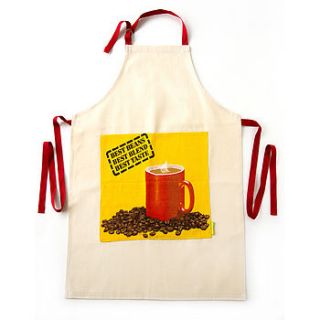 upcycled vintage coffee apron by hunted and stuffed