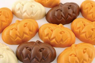 small chocolate halloween pumpkins by madame oiseau fine chocolates