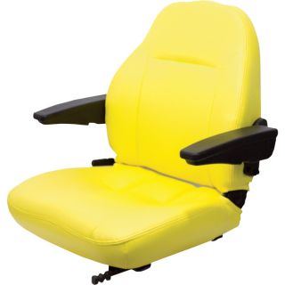 K & M Universal Seat Assembly — Yellow, Model# 8209  Construction   Agriculture Seats