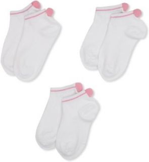 Jefferies Socks Girls 2 6X Seamless Pom Ped 3 Pair Pack Socks Clothing