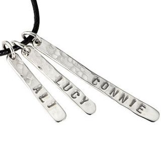men's silver personalised tag necklace by pink butterfly