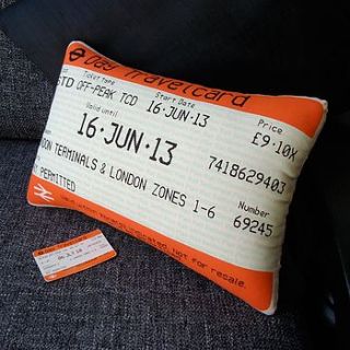 london travelcard cushion june by ashley allen