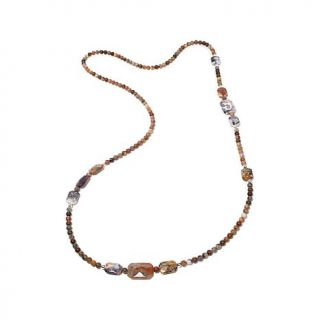 Jay King Multicolored Bertrandite and Sterling Silver Beaded 45" Necklace