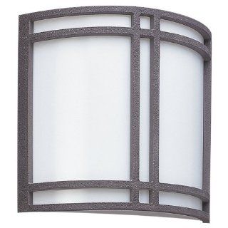 Sea Gull Lighting 8960PBLE 72 Two Light Piedmont Fluorescent Wall Lantern with Acrylic White Diffuser, Olde Iron   Wall Porch Lights  