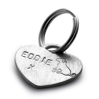personalised heart pet tag by chambers & beau