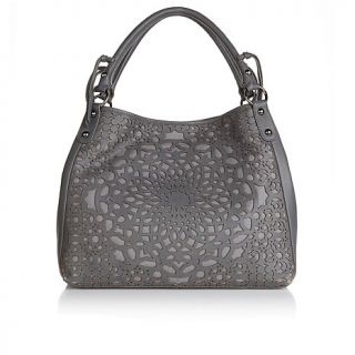 Isabella Fiore Laser Cutout Leather Carryall