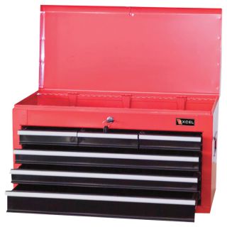 Excel Tool Chest — 26in., 6 Drawers, Model# TB2040BBSA-RED  Tool Chests