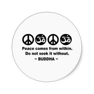 Buddha Peace Quote Stickers