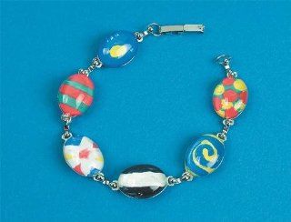 S&S Worldwide Girl's Painted Stone Bracelet Craft Kit (Makes 12) Toys & Games