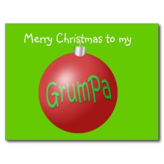 Grumpa Christmas ornament Postcard