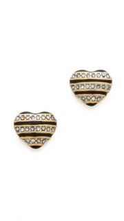 Juicy Couture Mad for Mod Pave Striped Stud Earrings