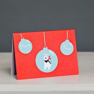 fox terrier christmas card by forever foxed