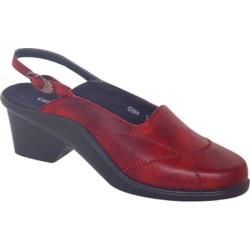 Women's Curvetures Alicia 643 Red Hand Rubbed Curvetures Clogs & Mules