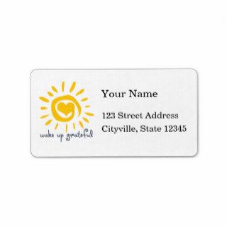 Wake Up Grateful Address Label