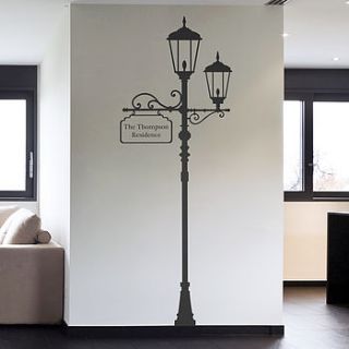 personalised london lamp post wall sticker by oakdene designs