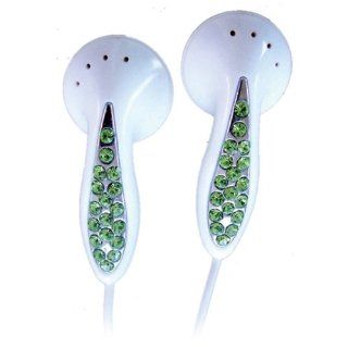 Earhugger iCandy Crystal Stereo Earbuds Green Electronics