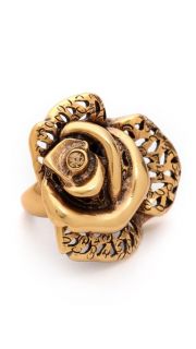 Oscar de la Renta Carved Rose Ring