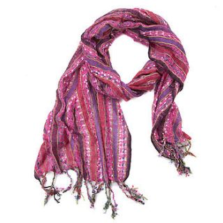 striped ladies woven scarf five colours by charlotte's web
