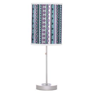 Purple aztec tribal pattern table lamp