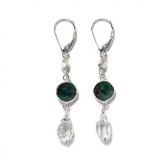 Deb Guyot Designs Emerald and Herkimer "Diamond" Quartz Earrings