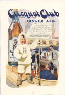 Clicquot Club Ginger Ale eskimo & sailors ad 1920 Entertainment Collectibles