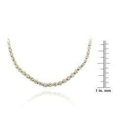 Icz Stonez Gold over Silver Cubic Zirconia 17 inch Necklace (32ct TCW) ICZ Stonez Cubic Zirconia Necklaces