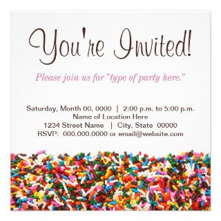 Sprinkles Filled Party Invitation