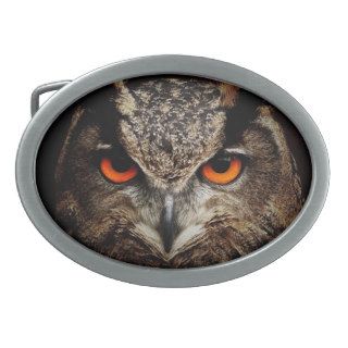 Owl with Orange Eyes Custom Belt Buckle Belt Buckle