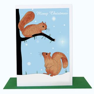 christmas card or pack with squirrels by superfumi
